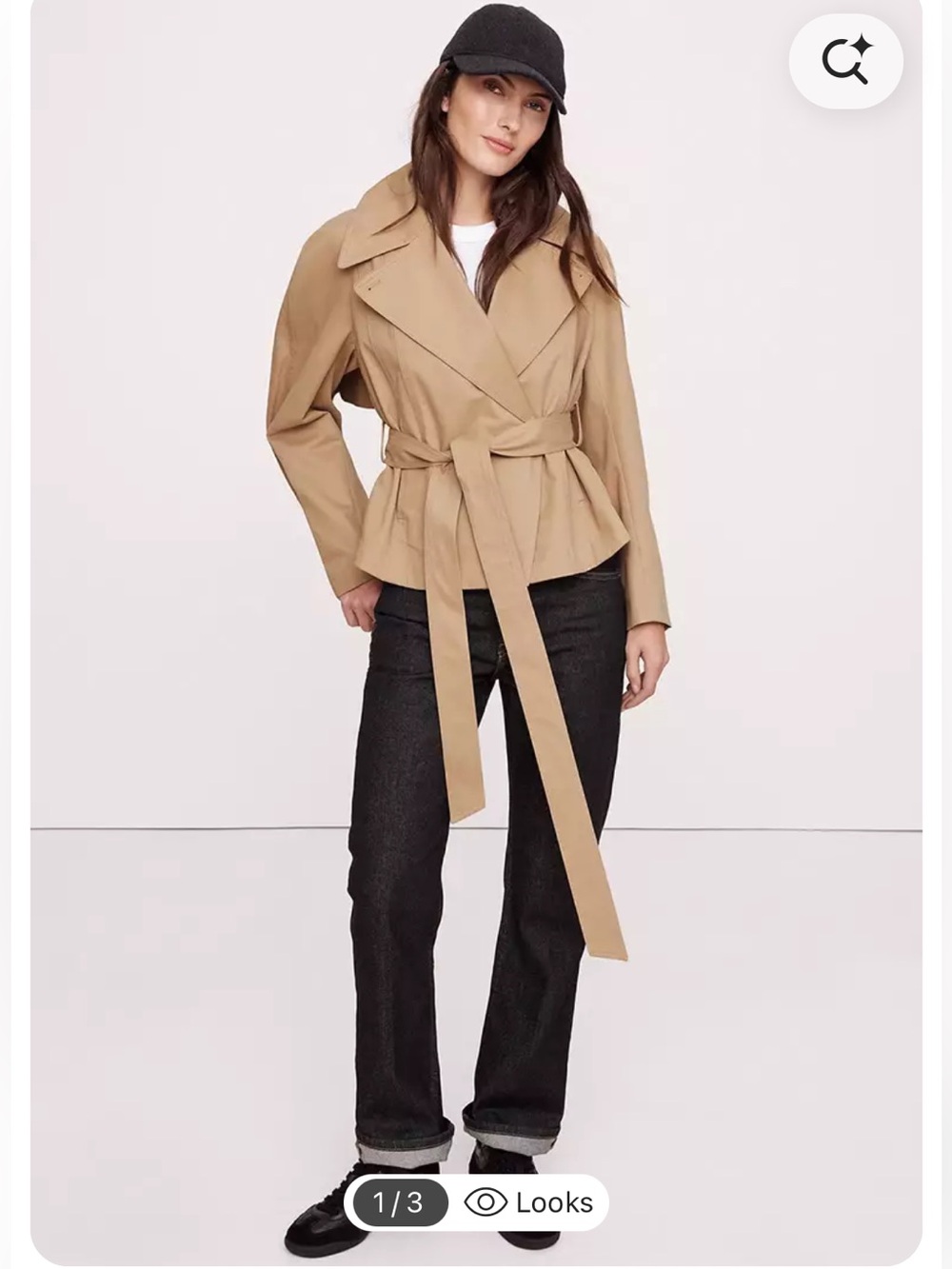 Banana Republic Cropped Cape Trench